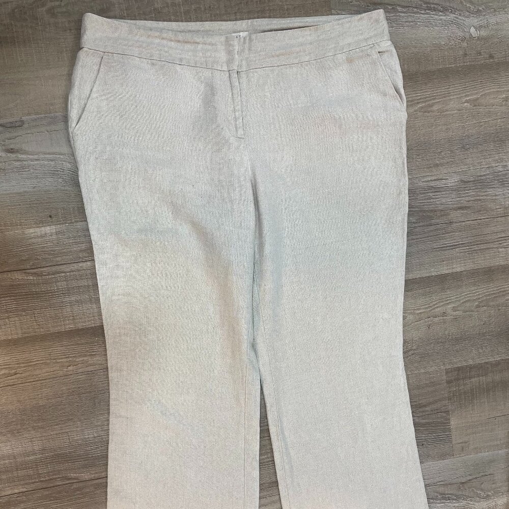 Loft Beige Linen Pants, size 14